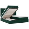 vidaXL Ottoman bed met matrassen 180x200cm fluweel donkergroen