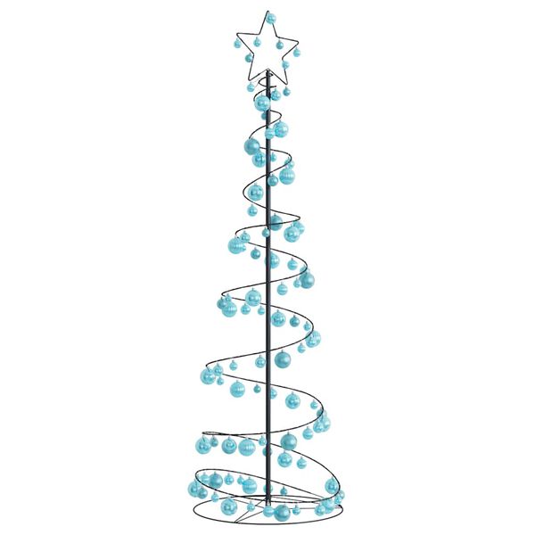 vidaXL LED-kerstboom met kerstballen 120 LED's warm wit 180 cm