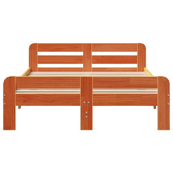 vidaXL Bedframe zonder matras massief grenenhout wasbruin 120x200 cm