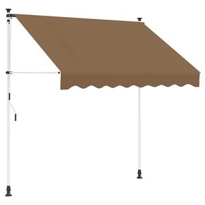 vidaXL Handmatig uitschuifbare luifel Beige 250 cm