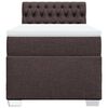 vidaXL Boxspring met matras stof donkerbruin 90x190 cm