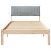 vidaXL Bedframe Bruin en lichtgrijs 90 x 200 cm Massief grenenhout