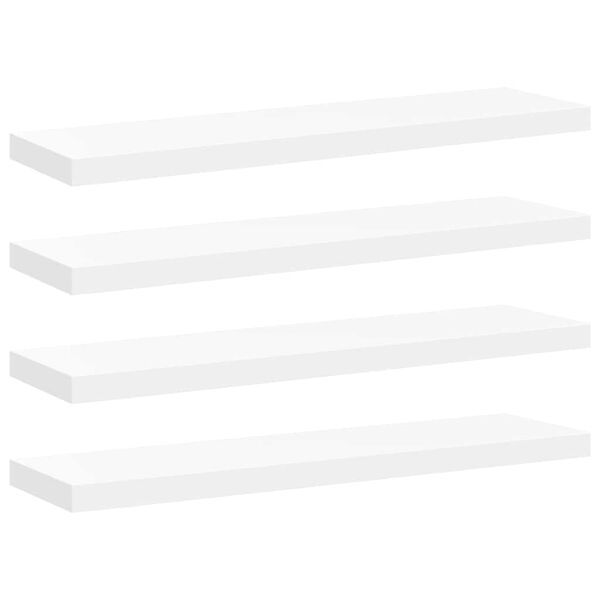 vidaXL Wandschappen zwevend 4 st 90x23,5x3,8 cm MDF wit