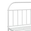 vidaXL Bedframe met hoofd- en voeteneinde metaal wit 200x200 cm