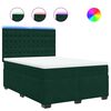 vidaXL Boxspring met matras fluweel donkergroen 140x190 cm