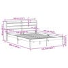 vidaXL Bedframe met hoofdbord massief grenenhout wasbruin 120x190 cm