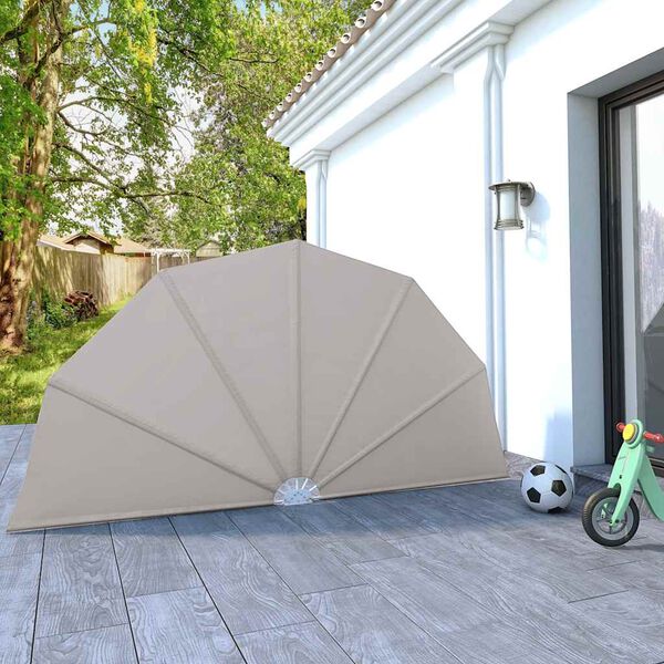 vidaXL Terrasscherm inklapbaar 160 cm cr&egrave;me