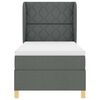 vidaXL Boxspringbed met Matras Donkergrijs 90x190 cm Donkergrijs Stof
