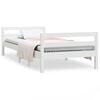 vidaXL Bedframe zonder matras massief grenenhout wit 75x190 cm