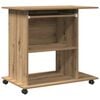 vidaXL Computerbureau 80x50x75 cm bewerkt hout artisanaal eikenkleur
