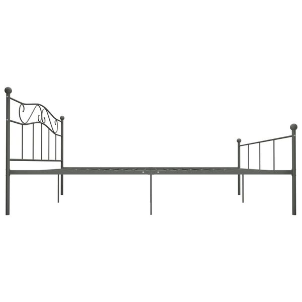 vidaXL Bedframe metaal grijs 180x200 cm