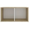vidaXL Tv-meubelen 2 st 72x35x36,5 cm bewerkt hout wit sonoma eiken