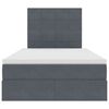 vidaXL Opbergbed met LED met matras Donkergrijs 120 x 190 cm Fluweel