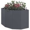 vidaXL Hoek Plantbak Antraciet 60 x 60 x 50 cm Staal