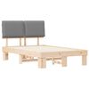 vidaXL Bedframe met Gevoerd Hoofdgedeelte Lichtgrijs 120 x 200 cm