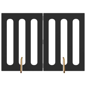 vidaXL Opvouwbaar huisdierhek 2 pcs Zwarte Eik 100,5 x 38 x 70 cm