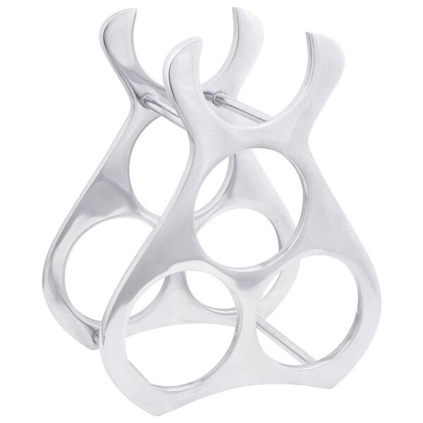 vidaXL Wijnrek Zilver 23 x 14 x 28 cm Aluminium