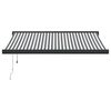 vidaXL Luifel uittrekbaar 3x2,5 m stof en aluminium antraciet en wit