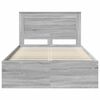 vidaXL Bedframe Grijs Sonoma 120 x 200 cm Massief grenenhout