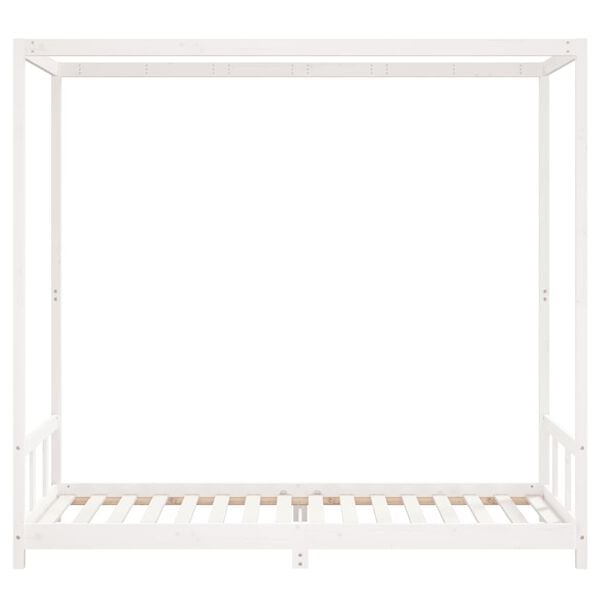 vidaXL Kinderbedframe 90x200 cm massief grenenhout wit