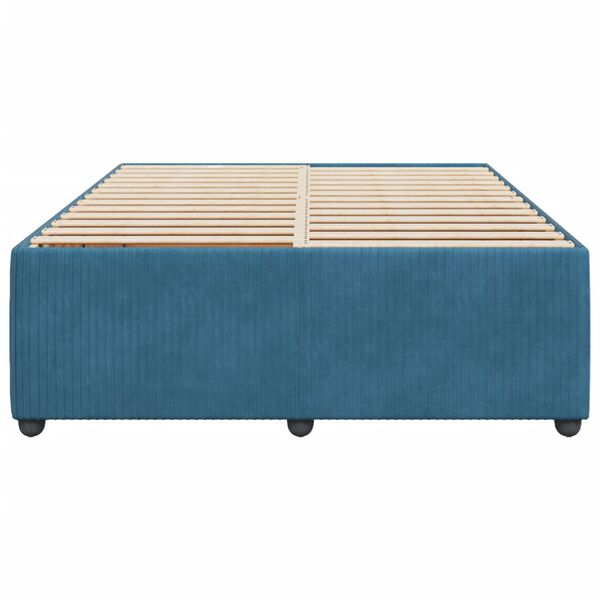 vidaXL Bedframe fluweel blauw 140x200 cm