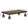 vidaXL Salontafel met wieltjes 100x55x26 cm massief gerecycled hout