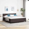 vidaXL Boxspringbed met matras Donkerbruin 180 x 200 cm Stof