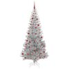vidaXL Kerstboom met 300 LED met standaard Zilver 210 cm PET