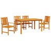vidaXL Tuin eettafelset 5 st Bruin Massief Acaciahout