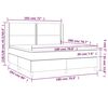 vidaXL Boxspring met matras en LED kunstleer cappuccinokleur 180x200cm
