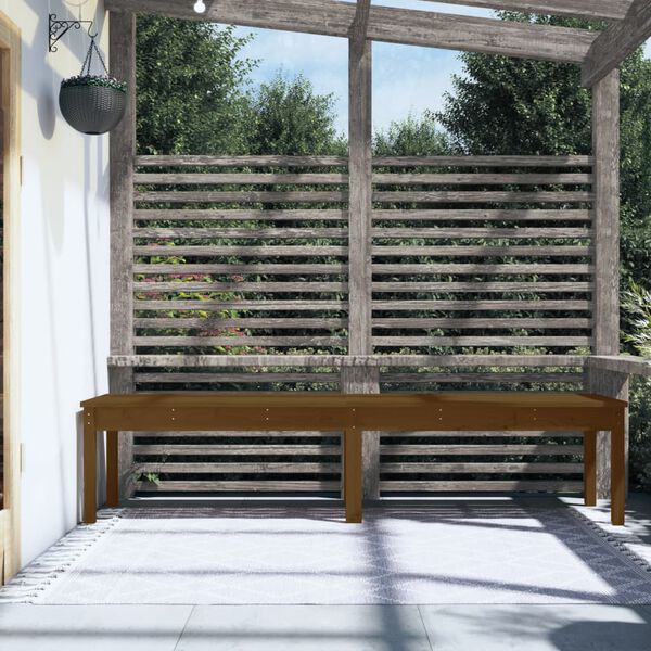 vidaXL Tuinbank 2-zits 203,5x44x45 cm massief grenenhout honingbruin
