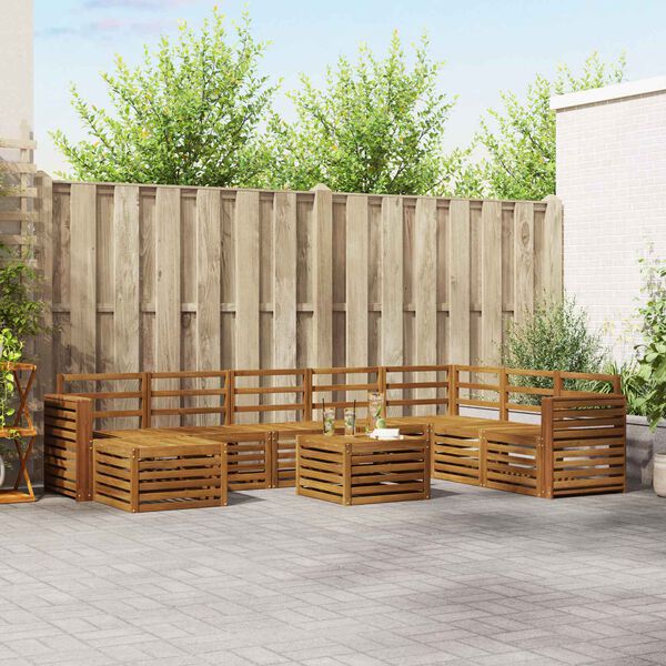 vidaXL Sofa-Sets Naturel Massief Acaciahout