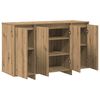 vidaXL Dressoir artisanaal eikenkleurig 120 x 41 x 75 cm Bewerkt hout