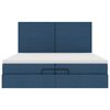 vidaXL Ottoman bed met matrassen 200x200cm stof blauw