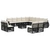 vidaXL Tuinbankenset 14 st Zwart en Cream Wit poly rattan