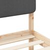 vidaXL Bedframe met Gevoerd Hoofdgedeelte Donkergrijs 75 x 190 cm