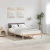 vidaXL Bedframe Bruin en taupe 120 x 200 cm Massief grenenhout