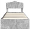 vidaXL Bedframe met hoofdeinde Beton Grijs 90 x 190 cm Bewerkt hout