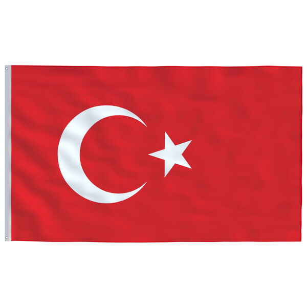 vidaXL Vlag Turkije 90x150 cm