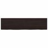 vidaXL Wastafelblad 120x30x(2-4) cm behandeld massief hout donkerbruin