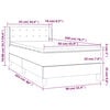 vidaXL Boxspring met matras stof donkerbruin 90x200 cm