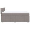 vidaXL Boxspring met matras stof taupe 160x200 cm