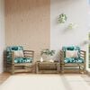 vidaXL Tuinstoelen 2 st ge&iuml;mpregneerd hout