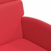 vidaXL Dining Stoelen met Wielen 2 pcs Rood 58 x 65 x 98 cm Kunstleer