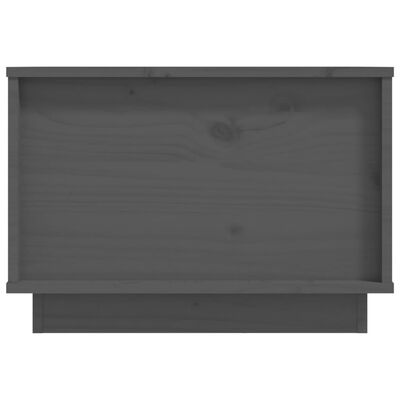 vidaXL Salontafel 40x50x35 cm massief grenenhout grijs
