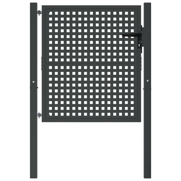 vidaXL Tuinpoort Antraciet 100x100 cm Staal