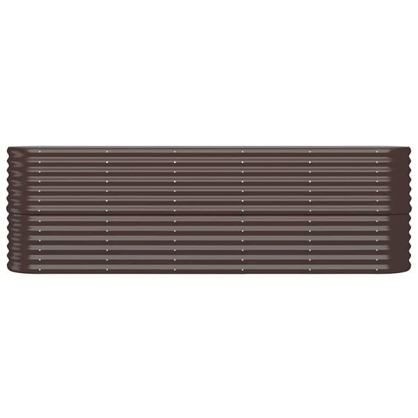 vidaXL Plantenbak 224x40x68 cm gegalvaniseerd staal bruin