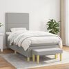 vidaXL Boxspring met matras stof lichtgrijs 90x190 cm