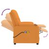vidaXL Massagestoel elektrisch stof donkergeel