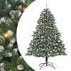vidaXL Kunstkerstboom Groen 210 cm PVC en Plastic en Staal